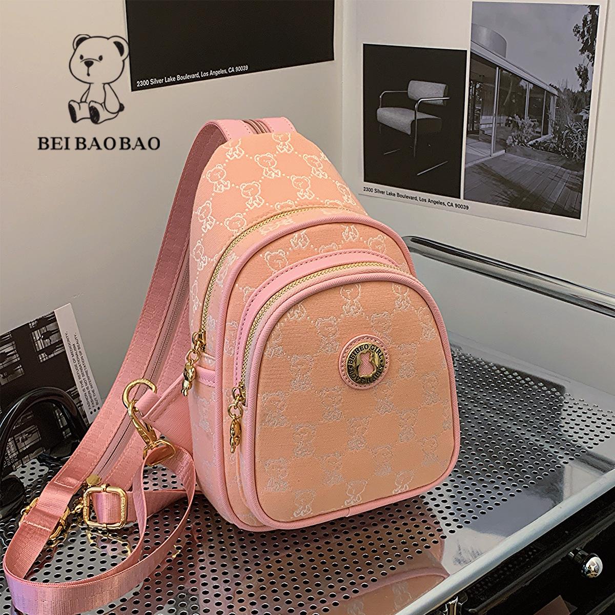 

Women s Summer Canvas Chest Bag: Stylish, Atmospheric, Small Backpack синій