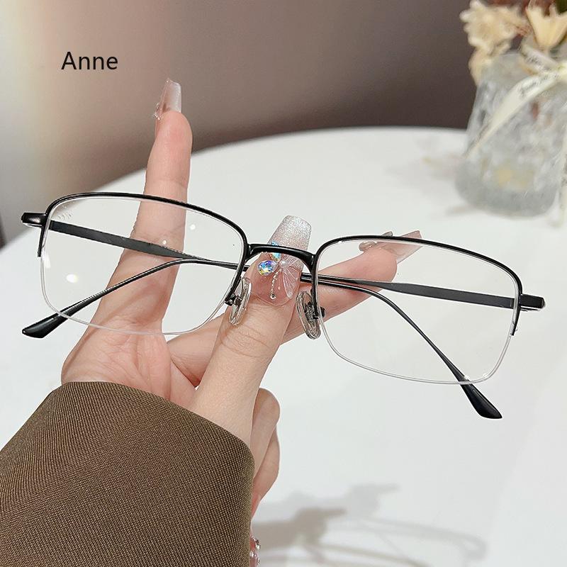 New High Quality Titanium Alloy Gold Square Frame Glasses Anti Blue Light Myopia Glasses For Man And Woman Fashion Glasses