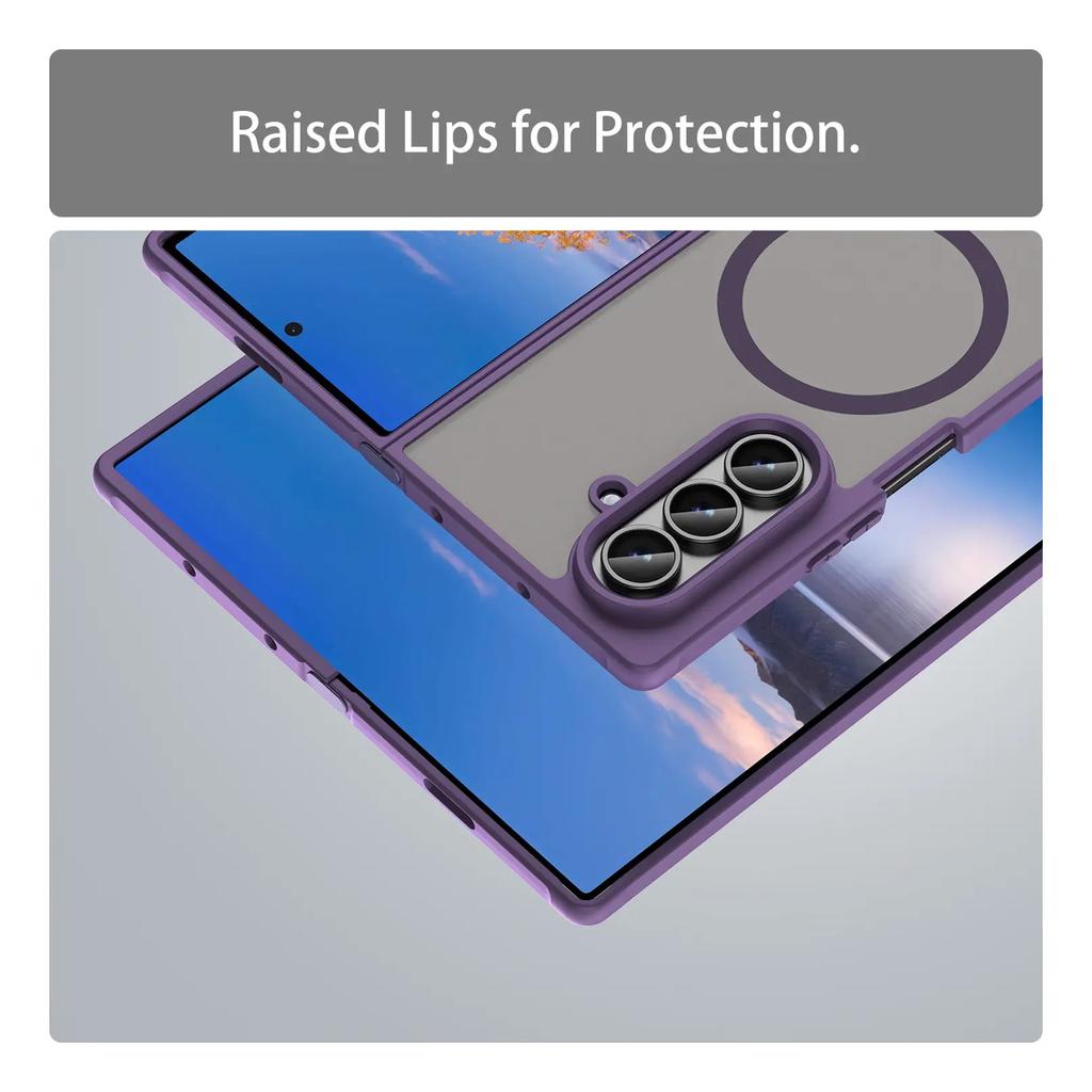 Phone Case For Samsung Galaxy Z Fold 7,Matte Magnetic Shockproof Hybrid Phone Cover For Samsung Galaxy Z Fold 7