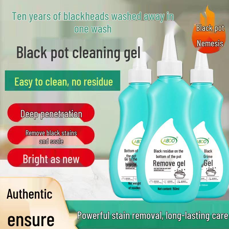 Pot Bottom Black Stain Cleaner Gel for Cast Iron & Stainless Steel Cookware