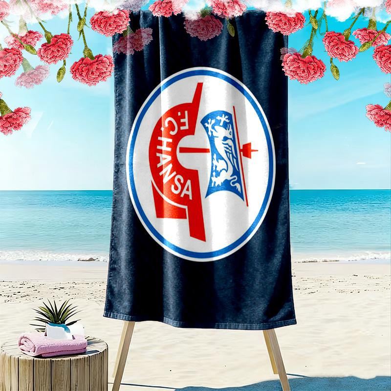 Hansa FC 2D Flachdruck Strandtuch, Großes Weiches Schnelltrocknendes Handtuch für Strand Camping Schwimmen.MSTJ0918557