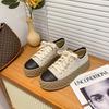Temperament rough rhombus pattern thick sole heightening low-top casual little white shoes women's shoes