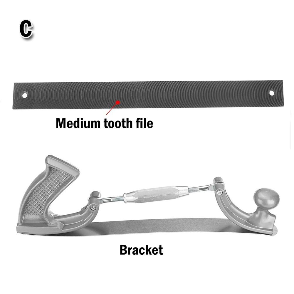 Adjustable Curved Tooth Steel File Holder Car Body Polisher Files 14Inch Files