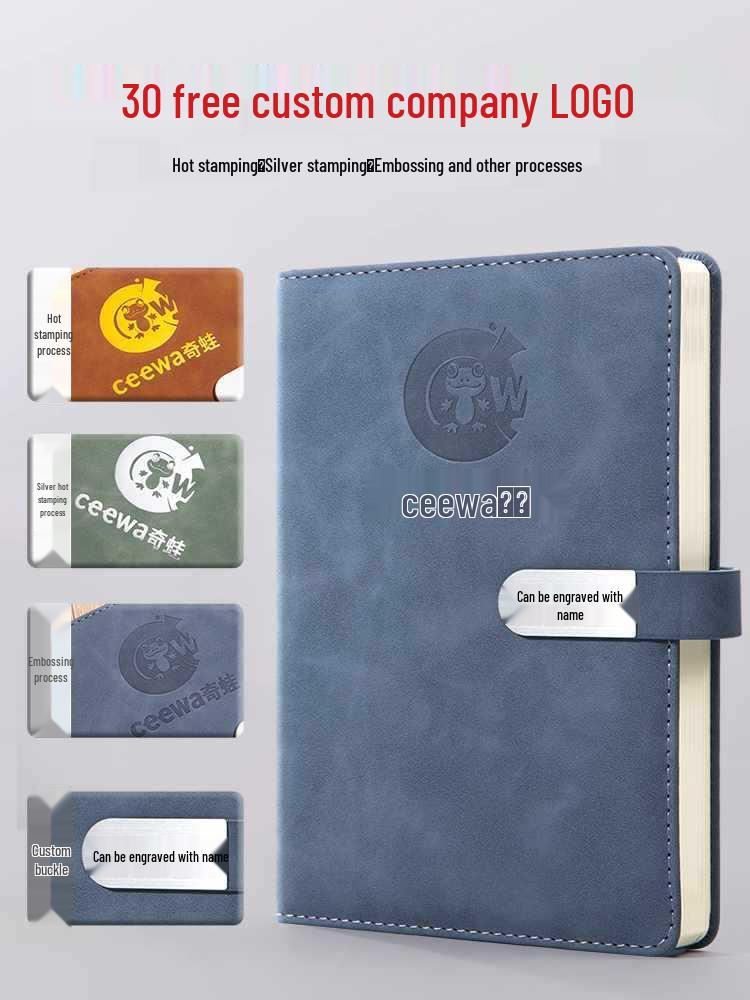 Personalized A5 Soft Leather Notebooks with Logo Printing: Custom Covers & Pages for Office Use
