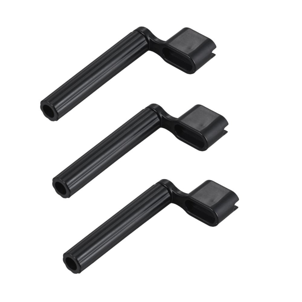 3PCS Plastic Material Bridge Pin Puller Black Color Guitar Peg Winder  Guitar Bass String Change