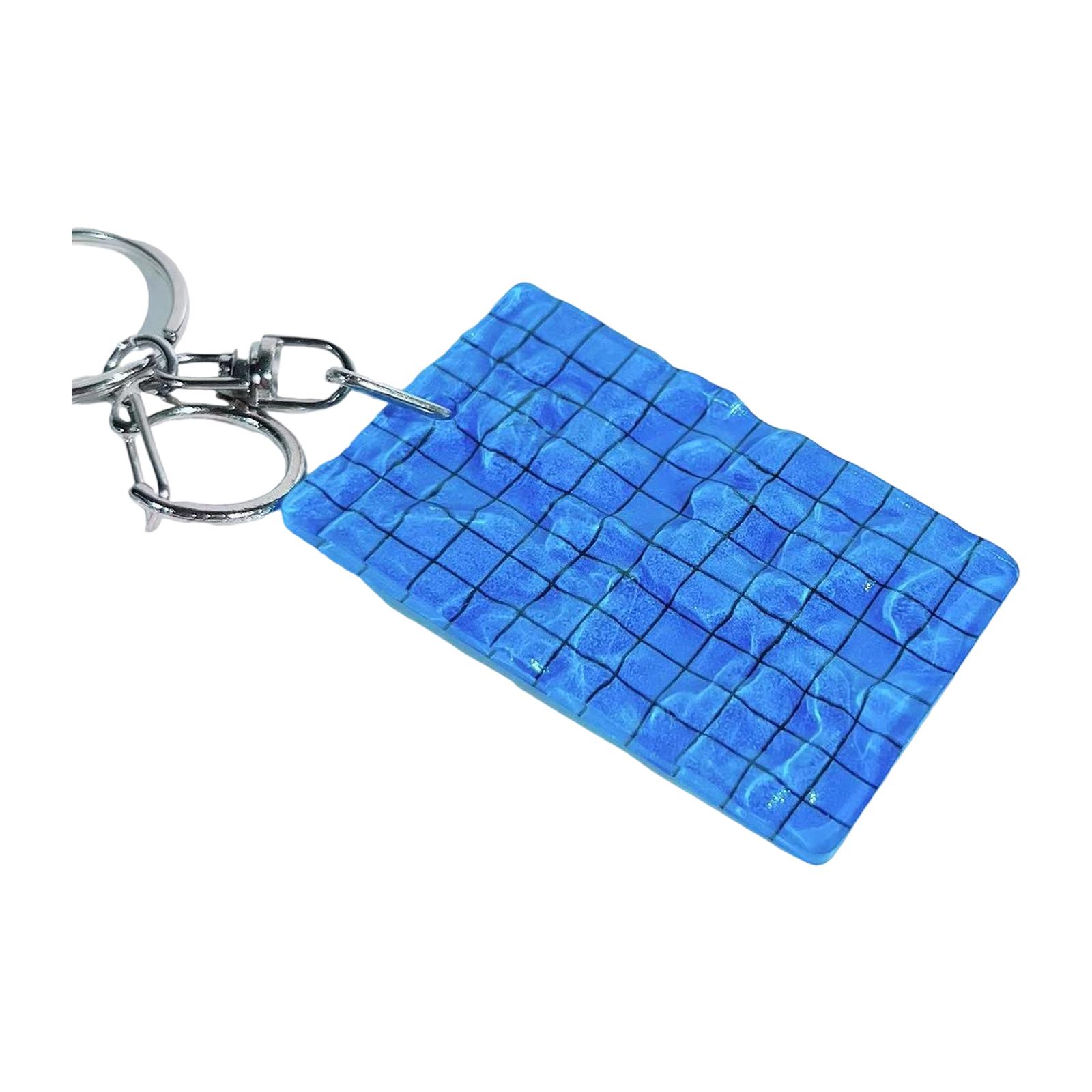 

Swimming Pool Keychain Backpack Handbag Pendant Wavy Keyring Car Keychain Bag Charm Decorations Swimmer s Gift