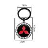 Alloy Car Logo Key Rings Chain Holder Gift for Mitsubishi Ralliart Lancer ASX L200 Colt Pajero Outlander Eclipse Galant Montero