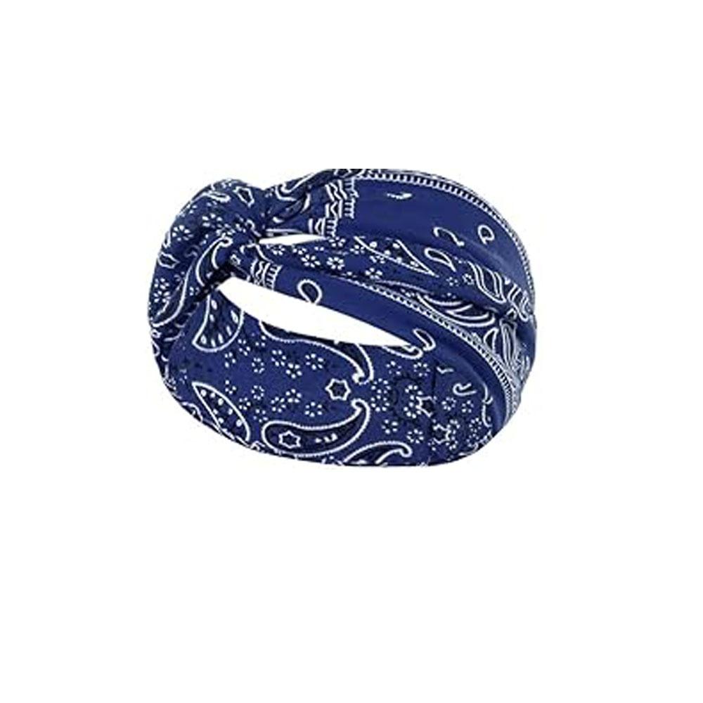 Cashew Flower Headband Sports Running Bohemian Face Wash Makeup Headband Cross Wide-brimmed Headband for Women