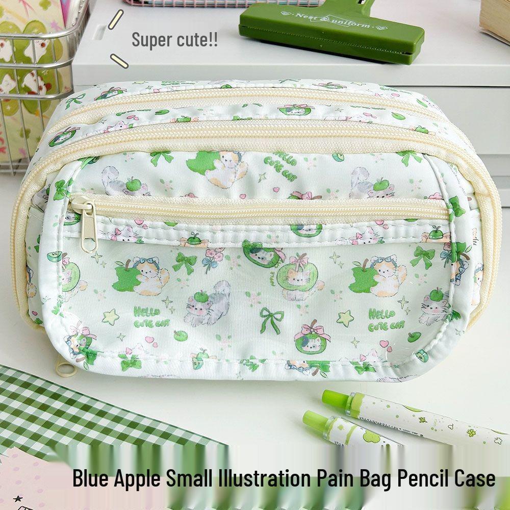 Cute Japanese-Style Bear Pencil Case - Large Capacity, Cartoon Anime Design