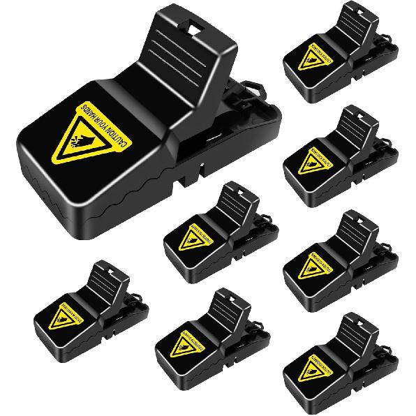 Mouse Trap, Rat Traps Indoor for Home Small, Mice Traps Outdoor, Reusable Quick Effective Mousetrap for Home- 8 Pack 8