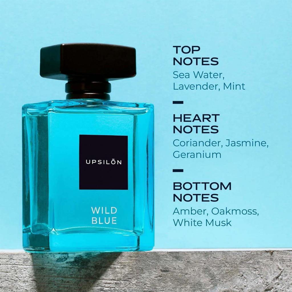 UPSILON Wild Blue Aqua Men'S Perfume | Long Lasting Eau De Liquid Perfumes For Men | Luxury Premium Perfume For Men