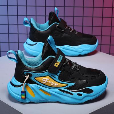 Classmate Boy 2025 New Autumn and Winter Waterproof Leather Surface Medium and Large Children's Sports Shoes Platform Casual Dad Shoes