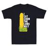 I Eat Corn The Long Way Funny Corn Graphic Humor Saying Vintage Men's T-Shirt