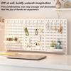 Punch-free Hole Board Vertical Desktop Wall Hanging Office Desk Storage Shelf Reading Room Desktop Kitchen Bathroom Storage Rack