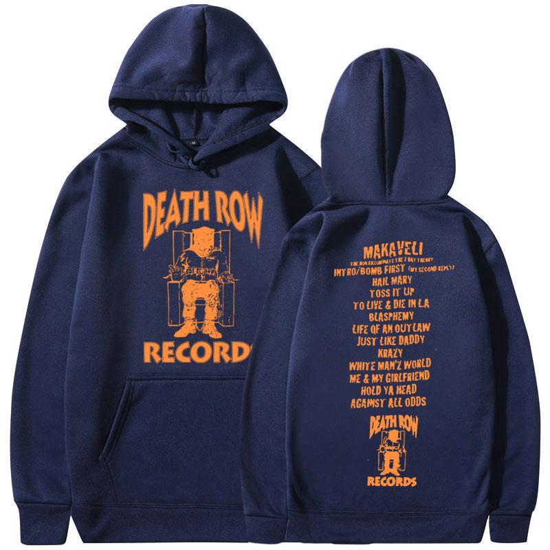 Death Row Records Hoodie Unisex_s Women_s High Quality Weeknd Hooded Hoodie Polar Fleece Y2k Sweatshirts Unisex Women Pullover