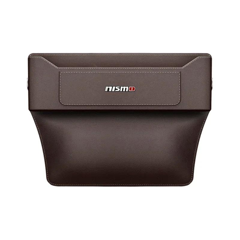 Autositz-Lücken-Aufbewahrungsbox Leder-Spalt Seitenfach Geldbörse Für Nissan Nismo Tiida Teana GTR Juke Note Versa Almera Zubehör