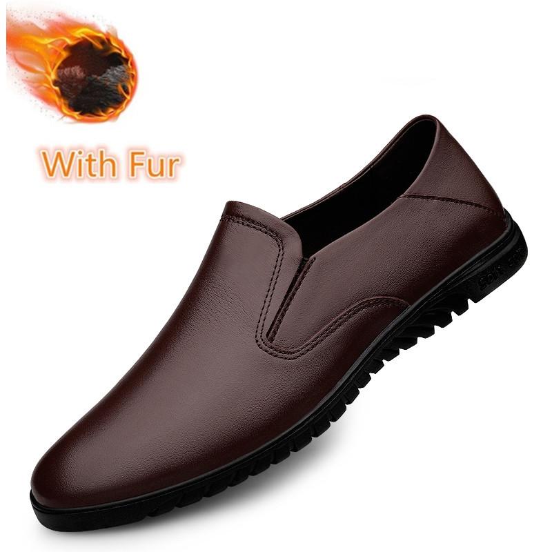 Fashion Genuine Leather Men Shoes Trendy 2024 New Casual Slip on Formal Loafers Men Moccasins Italian Black Male Driving Shoes Sneakers