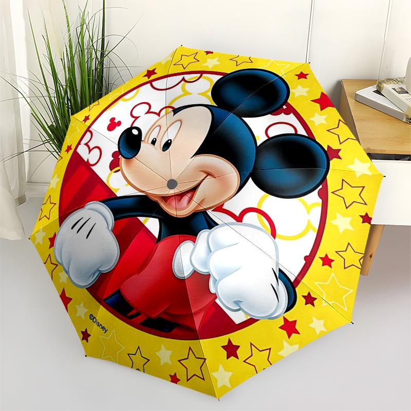 

Mickey and friends Themed Travel Umbrella-8 Ribs Automatic Opening and Closing, Portable Folding Design, Compact and Stylish Umbrella Suitab