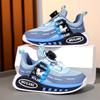 Boys' shoes New children's sports shoes Medium and older children's rotating buckle single mesh breathable mesh running shoes