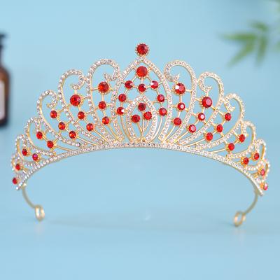 New Style Sweet Princess Lady Water Brick Alloy Crown Queen Birthday Crown Tiara Accessories