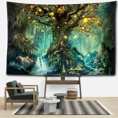 Wishing Tree Tapestry Wall Hanging Minimalist Abstract Art Bohemian Mysterious Hippie Tapitz Living Room Bedroom Home Decor