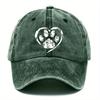 Pc VintageInspired Cat Paw Heart Print Baseball Cap Lightweight NonStretch Fabric Adjustable Dad Hat for Daily Outings  Sp