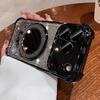 Luxury Glitter Bracket Stand Case for iPhone 17 16 15 14 Pro Max Plus 12 13 Air Mirror Ring Holder Make Up Bling Gradient Cover
