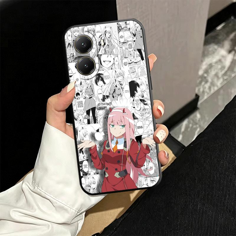 Liebling Zero Two 02 Anime Weiche Handyhülle für Xiaomi Poco X5 X6 X7 X8 Pro Max X3 F7 F8 Ultra M8 M7 M6 M5 Redmi 15 15C 14C 13C 12