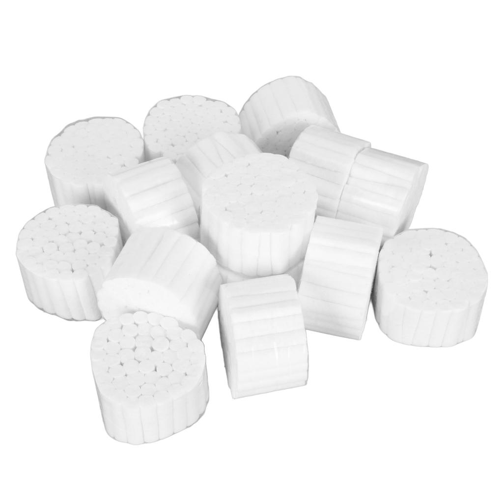 1000 pièces de rouleaux de coton dentaire Taille appropriée Très absorbants Forme Garde-saignements de nez avec pinces pour la famille Hôpital Nez