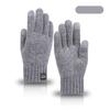 Gloves Winter Men Double Layer Fleece Lined Thick Driving Riding Cold Proof Thermal Knit Touchscreen Gloves Women