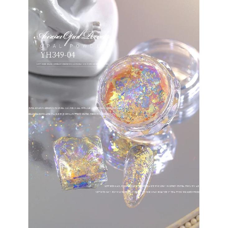 4/1Box Irregular Foil Opal Nail Glitter Sequins Sparkly Gradient Symphony Polarized Flakes Silver Gold Mixed Nail Art Decoration