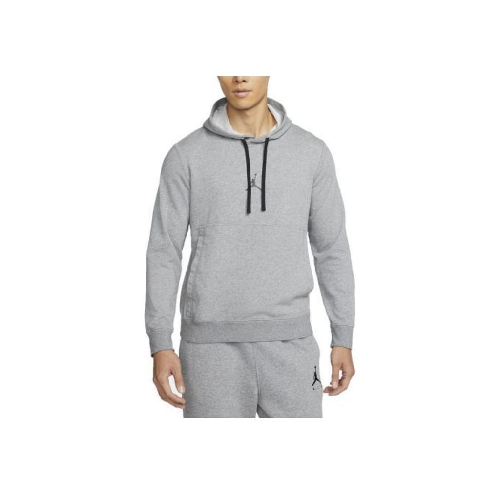 Jordan Dri-Fit Air Solid Logo Print Hooded Long Sleeve Sweatshirt Men Tops Gray DA9860-091