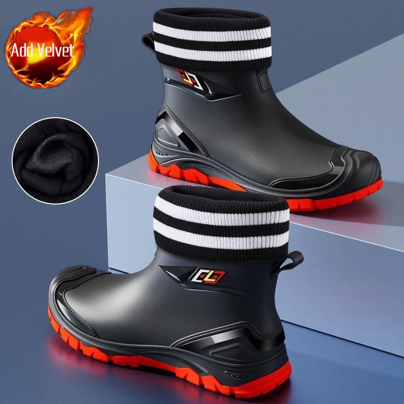 Frühling Herbst Kochen Arbeit Knöchel Herren Gummistiefel Niedriger Absatz Wasserdicht Beständig Angeln Wasser Kunststoff Gummi 2026 Schlamm Herrenschuhe