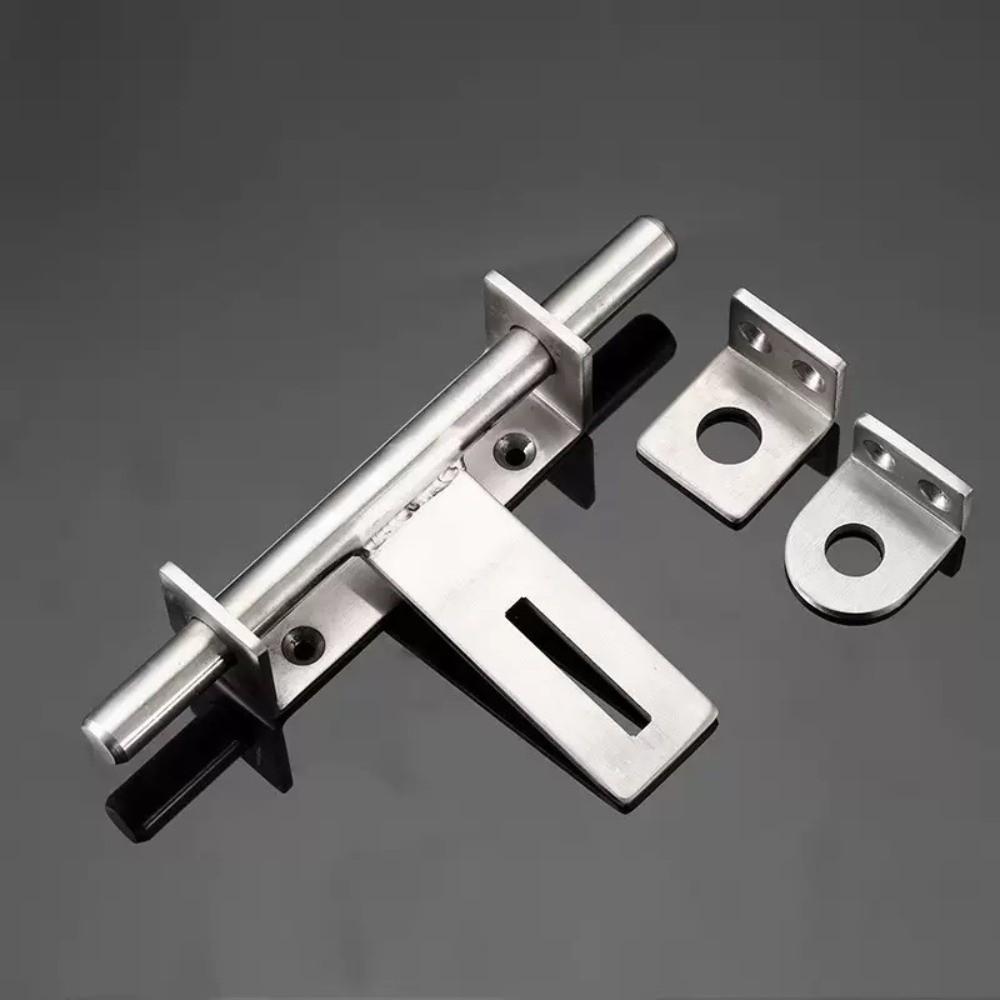 304 Stainless Door Bolts Catch Lock Heavy Duty Safety Door Buckle Hasp 6/8 Inch Anti-theft Door Lock Buckle Sliding Door