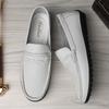 Fashion New Style Men Business Loafers Genuine Leather Slip on Flats Handmade Casual Shoes Formal Wedding Driving Shoes Breath Moccasins