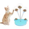 Cat Trt Dispenser Toy Plastic Cute Br Shape Lky Food     Track Feeder Toy with Spring for Cat Gifts