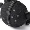 Plush Keychain Soft Fabric Zipper Design Round Shape Embroidered Pattern Portable Bag Charm for Everyday Use