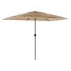 Brown Sun Umbrella with Steel Pole 300 X 200 X 250 Cm