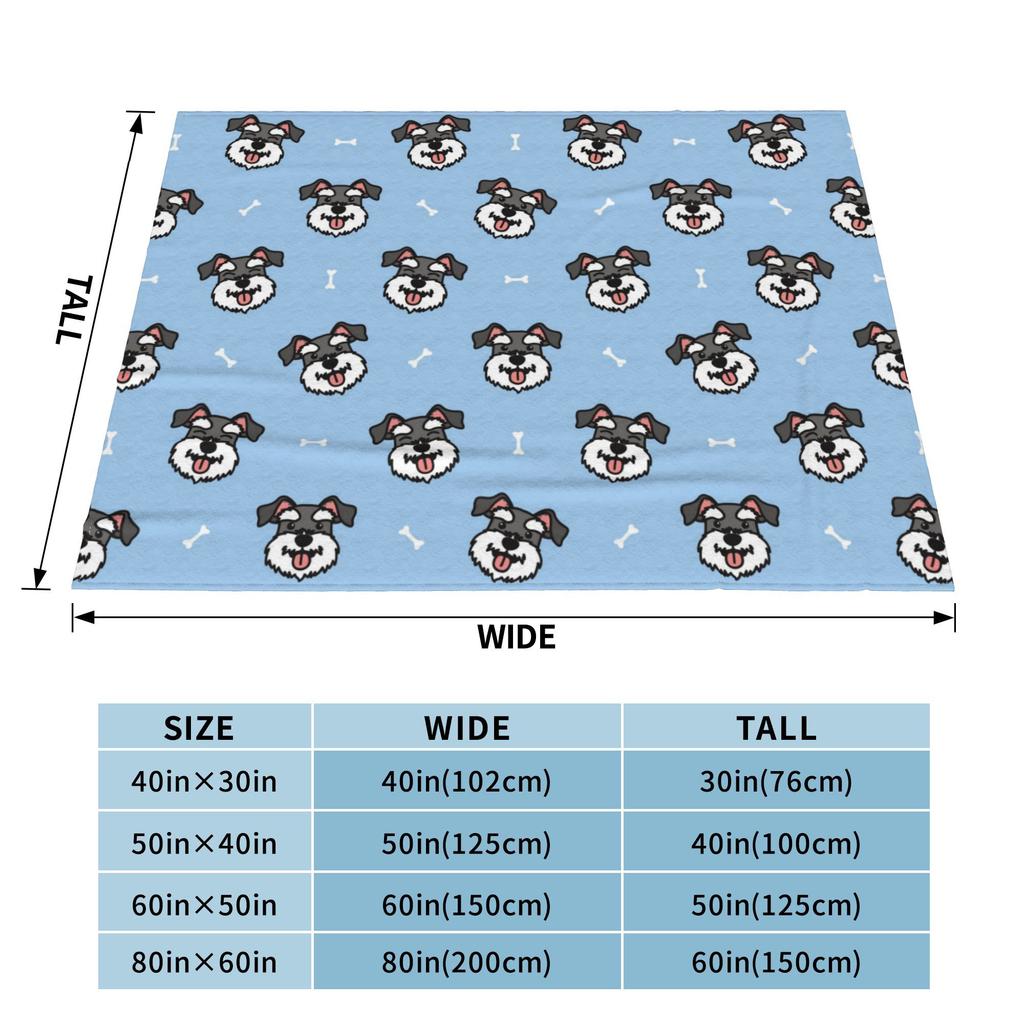 The Scottish Terrier Fleece Throw Blanket Scottie Dog Tartan Skye Blanket for Bedding Car Super Soft Bedroom Quilt