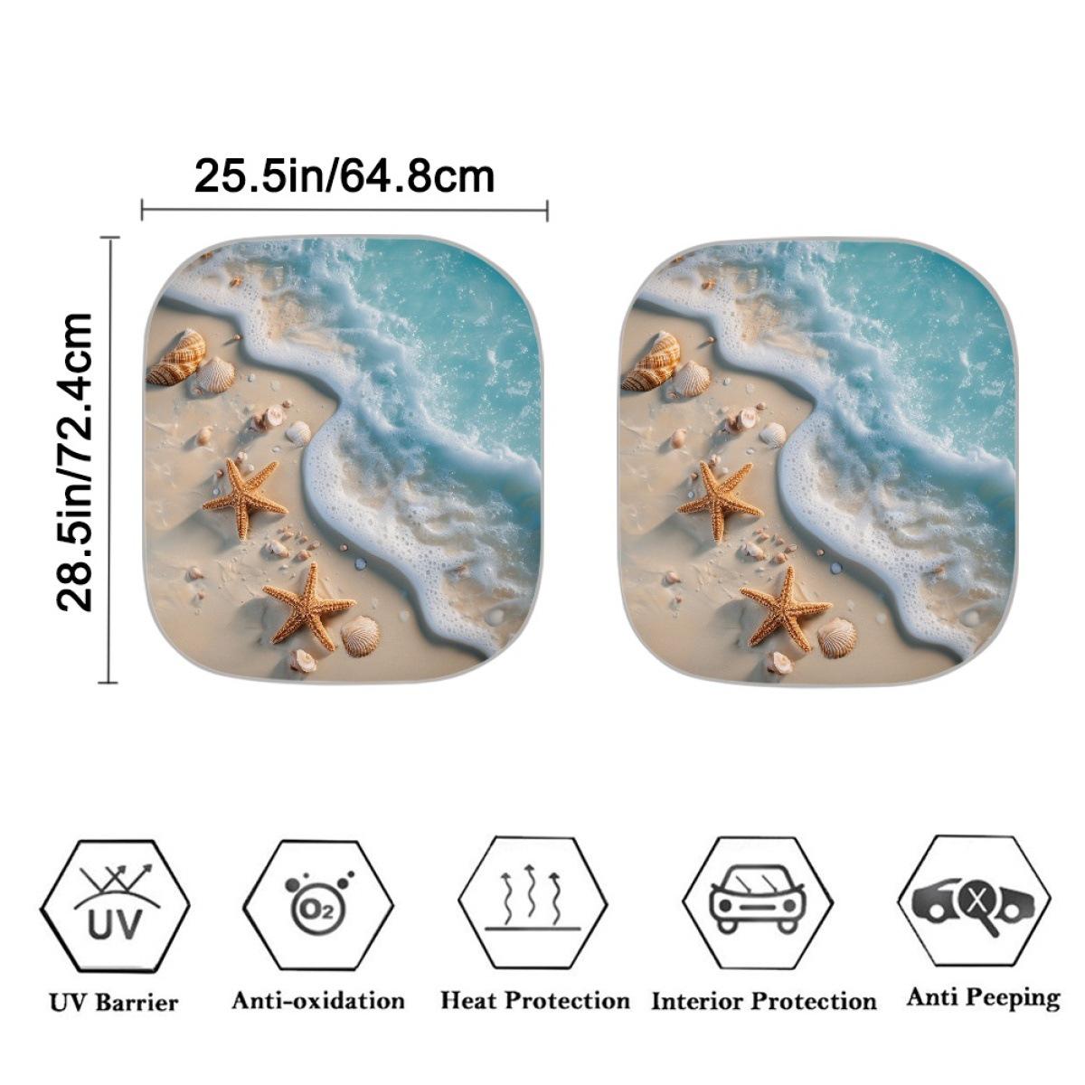 

Turtle Pattern Car Sunshade Set: Universal Aluminum Foil Heat Insulation Cover (2-Pack) Single Size