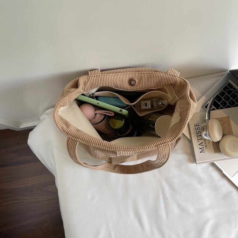 Large Capacity Tote Bag Women's Solid Color Shoulder Bag