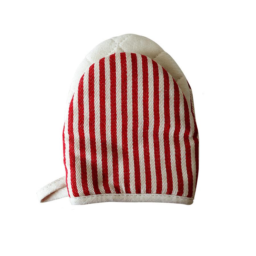 Heat Resistant Striped Oven Mitts - Baking Mitts for Heat Proof and Insulated Cooking - Kitchen Accessory красный