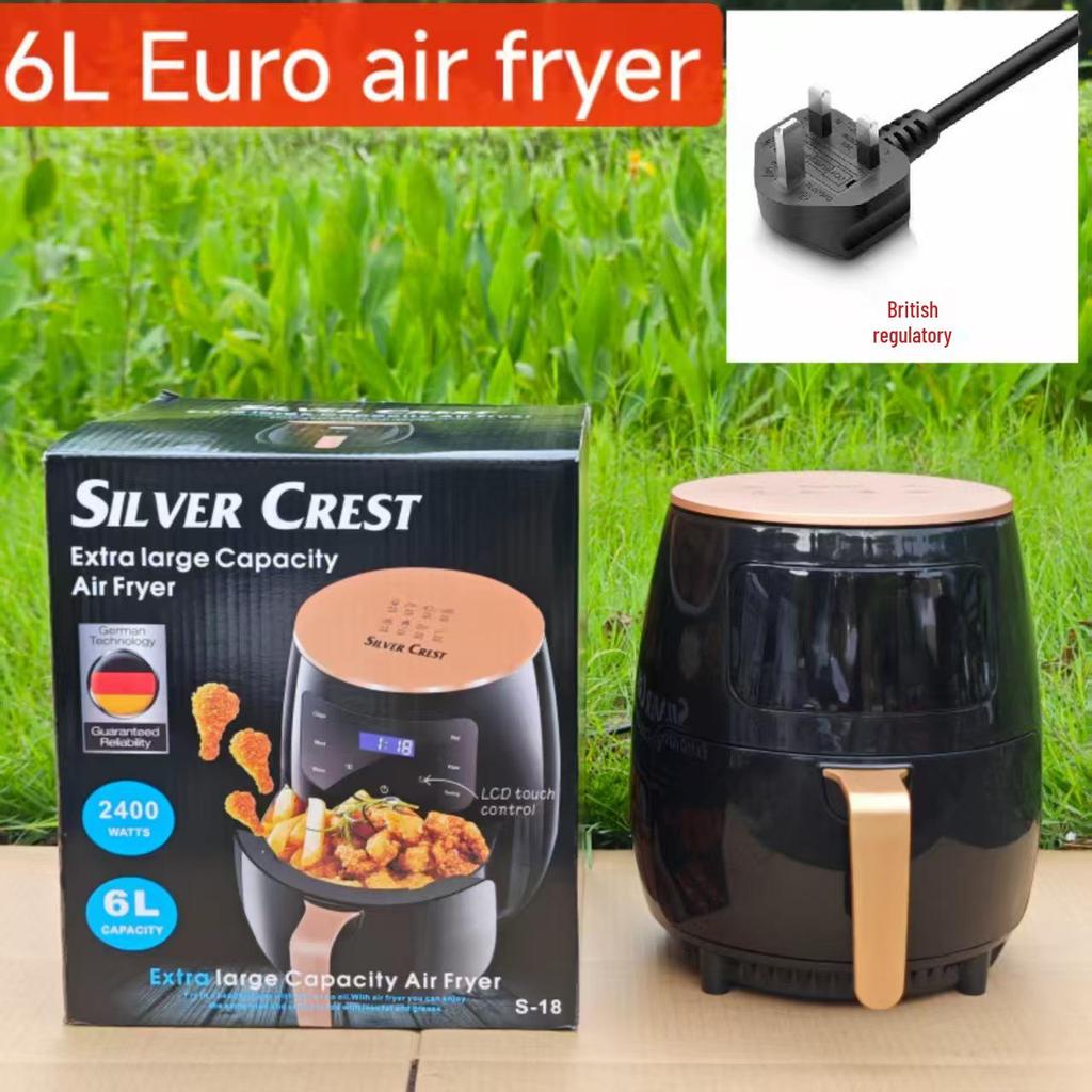 6L Smart Air Fryer with Visual Touchscreen - Large Capacity Automatic Electric Fryer & Oven for French Fries