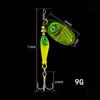 9g Rotating Fishing Bait Spoon Lure with Triple Hook Metal Artificial Fish Wobbler Feeder for Carp
