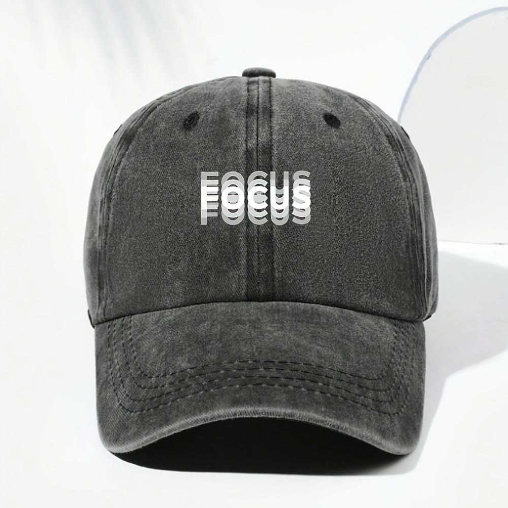Breathable Dad Hat Letter Printed Washed Cotton Hat Minimal Casual Sun Hat For Men Women