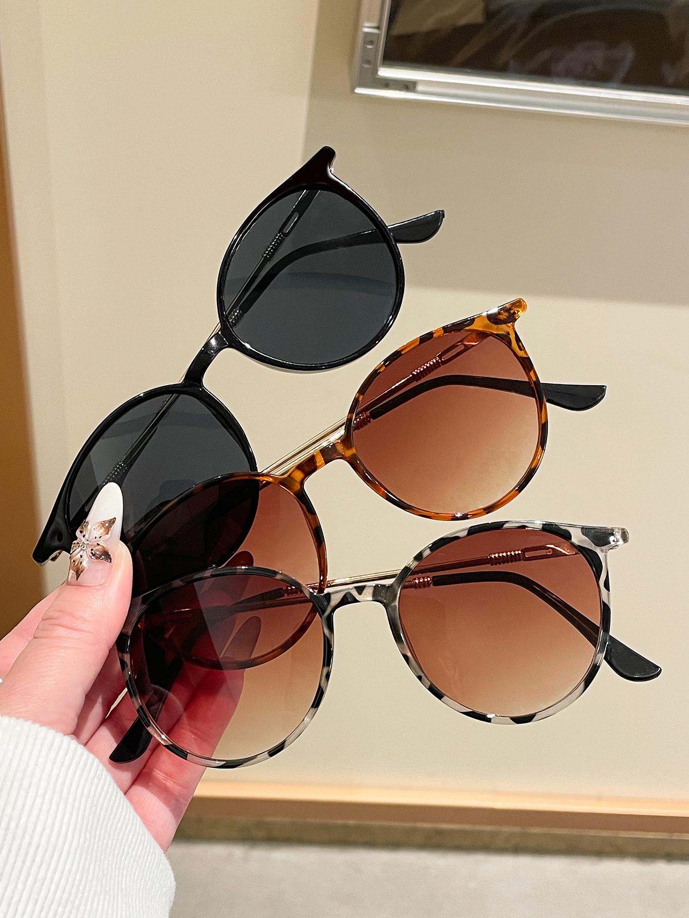 

3PCS Unisex round Frame Fashion Glasses for Daily Use Photography And Driving - Stylish European Design