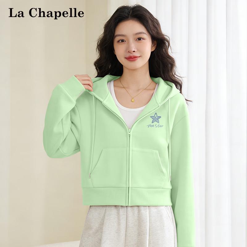 La Chapelle Women s Hooded Zip-Up Sweatshirt L