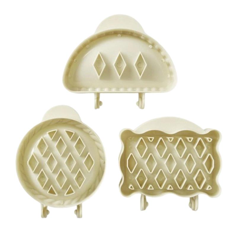 3Pcs Classic Mini Hand Pie Molds One Press Autumn Cottage Pie Set For Diy Baking, Dough Presser Pocket Pie Molds For Christmas