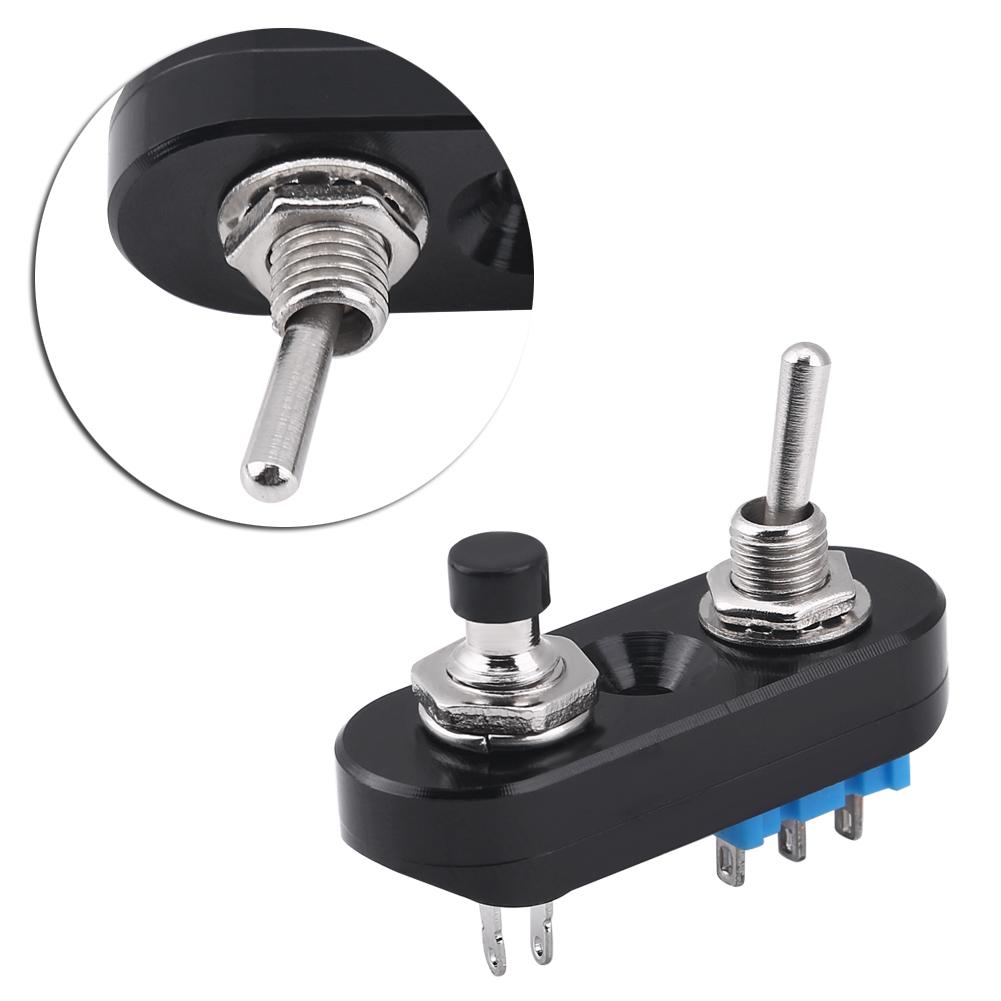 Aluminum Alloy Universal Motorcycle Handle Handlebar Grip Switch Headlight Horn On Off Black