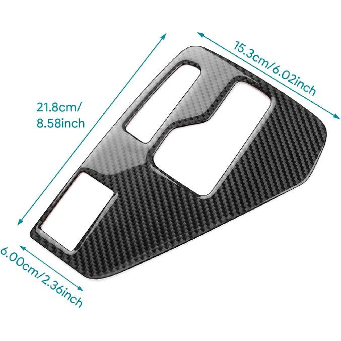 AIRSPEED for Subaru Crosstrek 2024 2025 Impreza 2024 2025 Gear Shift Panel Cover Center Console Soft Carbon Fiber Interior Trim, Black, Style B